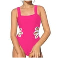 thumbnail image 2 of Swimming Suit for Girls One Piece Girls Swimsuit Cut Out One Piece Bathing Suit Adjustable Straps Swimwear Size 9-16, 2 of 5