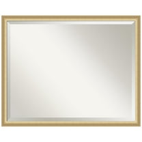 Amanti Art Florence Gold Beveled Bathroom Wall Mirror
