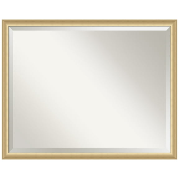 Amanti Art Florence Gold Beveled Bathroom Wall Mirror