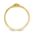 thumbnail image 2 of 14K Yellow Gold Ring Band Themed (08) August Peridot Green, Size 9, 2 of 5