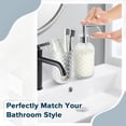 thumbnail image 3 of Bathroom Accessories Set, 4 Pack Clear Glass Bath Accessory Sets Complete, Diamond Soap Dispenser and Toothbrush Holder Set for Bathroom Counter Organizer Essentials, 3 of 7
