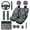 Bohemian Flower, variant on Vintage Flowers Car Seat Covers Set 14 Pcs with Steering Wheel Cover Auto Center Console Pad Seat Belt Pads Car Headrest Covers Stretch Polyester Fabric Cover for Cars