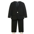 thumbnail image 2 of 2 Piece Boys Suits Set, Kids Suit Jacket & Trousers, Leisurewear or Wedding Party Pageboy Outfit Black 2-3 Years, 2 of 4