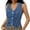 A-Light Blue977, variant on XIAOCHA Womens Washed Denim Vest Sleeveless V Neck Button Up Vest Durable Edgy Streetwear Vests