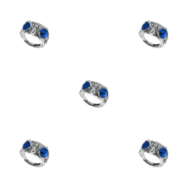 Qarigey Anillo De Búho De Ojo A Prueba De Herrumbre Hecho De Aleación Y Tamaño Ajustable No Es Fácil De Deformar Anillo De Ojo Fiesta Type2 NO2