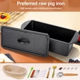 thumbnail image 3 of Qiyester Bread Pans Set Cast Iron Loaf Mold with Lid Handles Lame Scoring Tool Lame Kit for Sourdough Homemade Baking Bread, 3 of 10