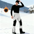 thumbnail image 5 of qucoqpe Mens Snowsports Cargo Pants Insulated Snow Ski Pants Winter Colorblocked Fleece Lined Waterproof Snowboarding Trousers, 5 of 9