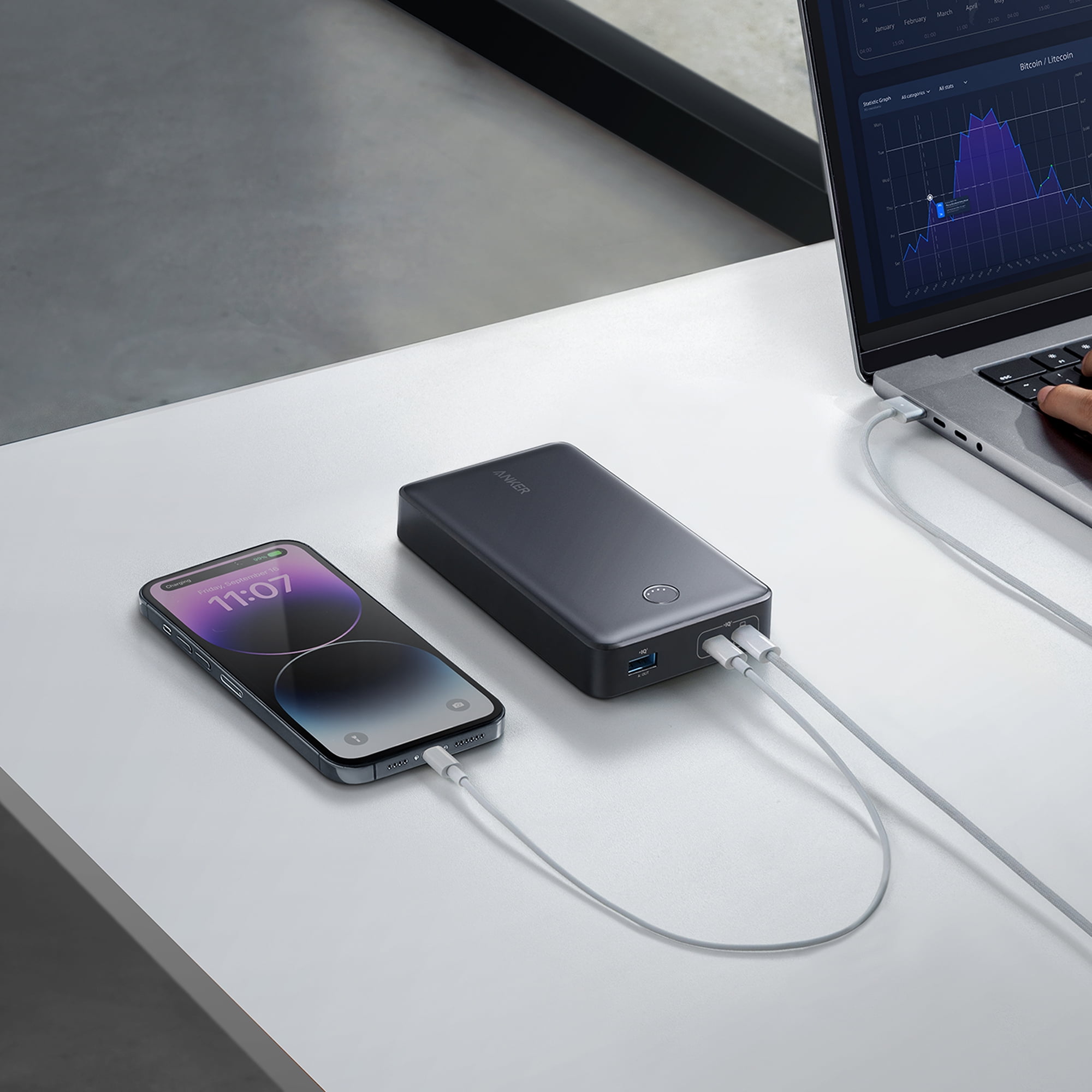 Anker Portable Charger, 24,000mAh 65W Power Bank, 537 Power Bank