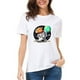 thumbnail image 3 of Playera Blanca Camiseta Unisex Estampada Capibara Astronauta, 3 of 5