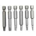 thumbnail image 2 of EIGTHTAIL 6 Pcs 50mm SQ1-SQ5 Square Head Screwdriver Bit Set Hex Shank Magnetic Screwdriver, 2 of 7