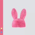 thumbnail image 4 of Gorros con Orejas de conejo para mujer, gorro de felpa rosa y roja, estilo coreano Ins Niche, para mantener el calor, para fotografía, novedad de 2023, 4 of 4