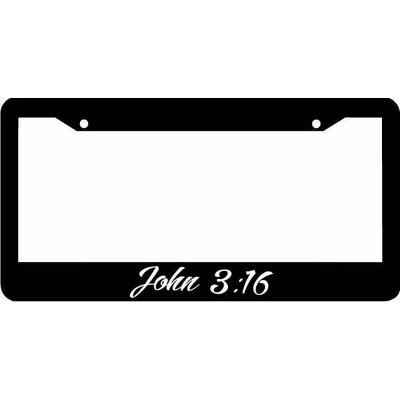 John 316 Bible Verse Christian Christ Religious License Plate Frame #3343