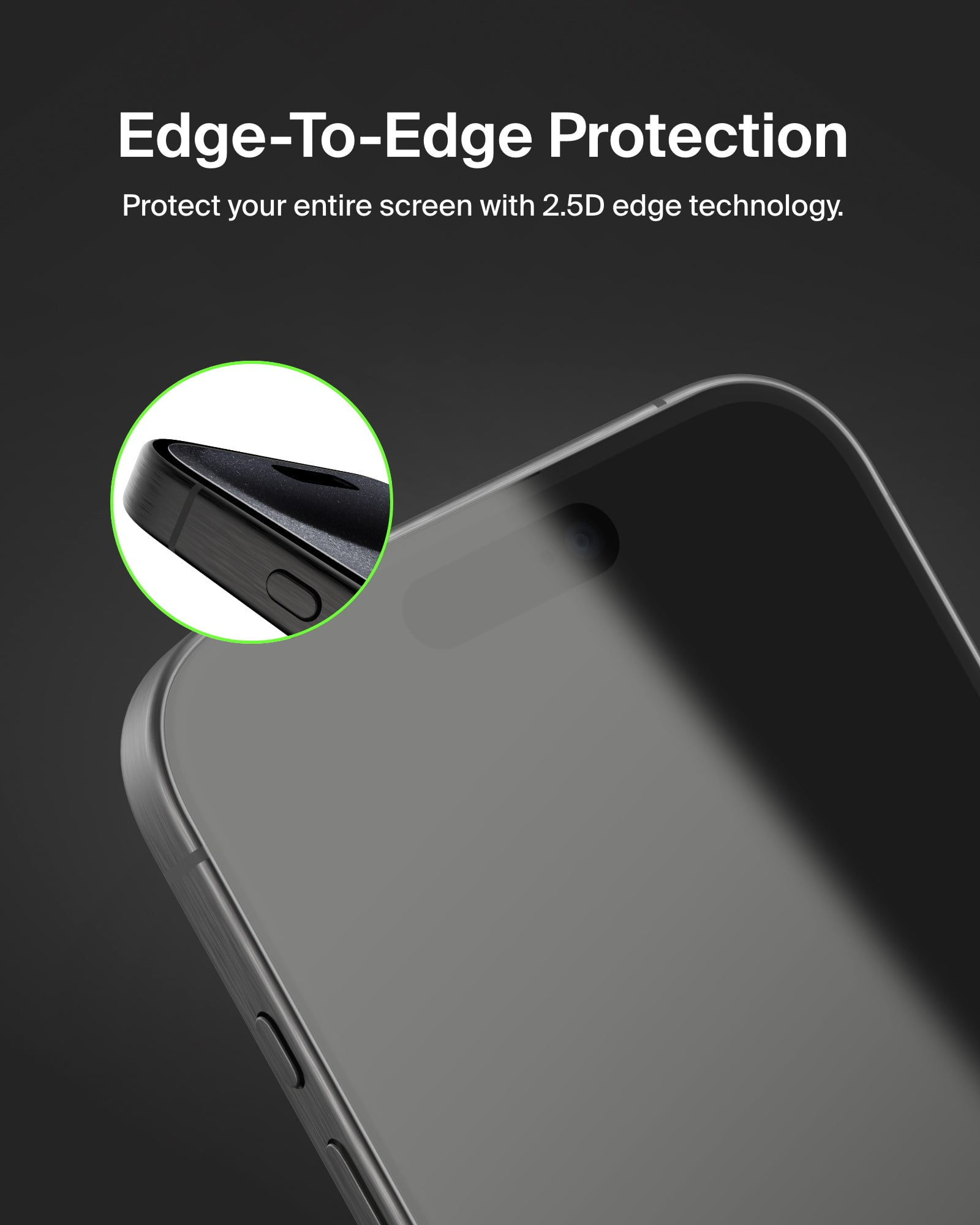 Belkin ScreenForce TemperedGlass Treated Screen Protector for iPhone 16, iPhone 15, & iPhone 14 Pro - Scratch-Resistant w/ - Includes Easy Align Frame for Bubble Free Application