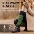 thumbnail image 3 of Women's Extra Long Knee High Slouch Scrunch Socks Cotton Blend 28 Colors Pack of 6, Fits 5-10 - Forest Green, 3 of 8