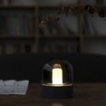 thumbnail image 4 of Lámpara de mesa LED pequeña con luz de noche nostálgica, lámpara de escritorio de oficina con carga USB, lámpara de bombilla con forma de bombilla retro, 4 of 5