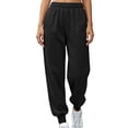 thumbnail image 4 of Joggers for Women Plus Size Casual Sweatpants Lightweight Pullover Elastic Waist Track Pants Comfy Loose Lounge Trousers with Pockets, 4 of 5