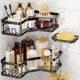 thumbnail image 1 of MAXIFFE Organizador de ducha, paquete de 3 estantes organizadores de esquina para ducha, estante de almacenamiento, accesorios para baño, encimera, decoración del hogar, color negro, 1 of 5