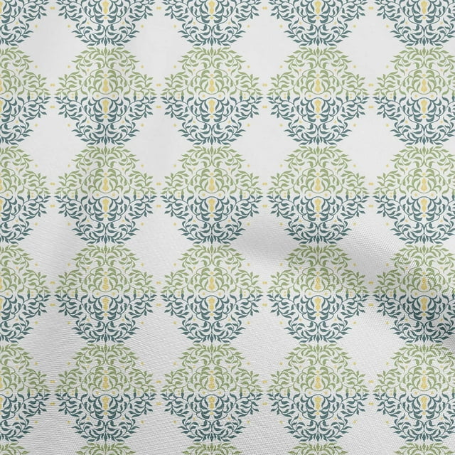 oneOone Cotton Silk White Fabric Asian Traditional Block Sewing Craft Projects Fabric Prints By Yard 42 Inch Wide