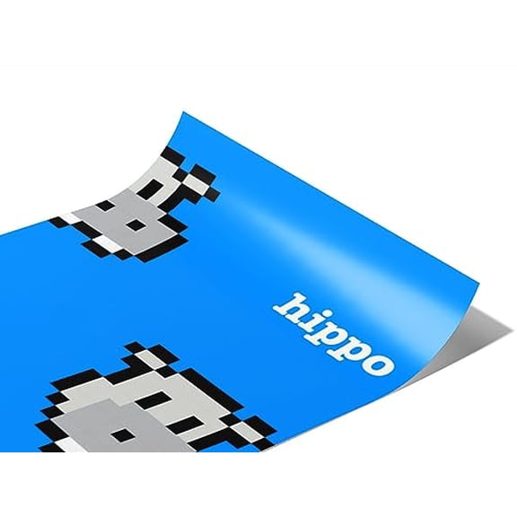 Rwraps Hippopotamus Pixel Prowler Gloss Vinyl Film Wrap 59in x 13ft Vinyl Vehicle Car Film Sheet