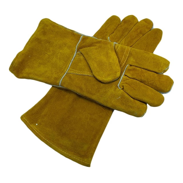 Guantes de soldadura DYNWAVEMX 14 pulgadas resistentes al calor para Mig Tig horno camping Estufa Chimenea