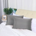 thumbnail image 2 of Unique Bargains Travel Size Silky Satin Zipper Pillowcases Set of 2, 14" x 20", 2 of 7