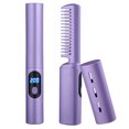 thumbnail image 1 of Plancha de pelo inalámbrica Lazy Hair Straightener, pequeña, con carga USB, portátil, para viajes, de doble uso, con pantalla LCD mini, 1 of 1