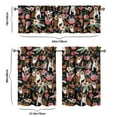 thumbnail image 6 of Dog Print Kitchen Curtains 36 Inch Short - 3 Panel Set, Cute Puppy & Floral Design, Rod Pocket Pet Lover Curtains 100% Polyester, Paw & Bone Pattern for Kitchen, Living Room, Bedroom, Easy Wash, 6 of 6