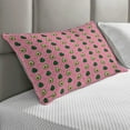 thumbnail image 2 of Avocado Quilted Pillowcover, Romantic Natural Food Theme Cartoon Halved Avocado with Heart Motif, Standard King Size Accent Pillow Cover for Bedroom, 36" x 20", Pastel Pink and Emerald, by Ambesonne, 2 of 2