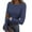 Dark Blue, variant on Womens Long Sleeve Shirts Stripe Slim Fitted Bottom T-shirts Fashion Casual Shirts Pullover Ribbed Fall Spring Blouses Tee 2026 Black S