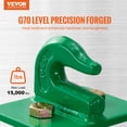 thumbnail image 2 of VEVOR 3/8" Tractor Bucket Hooks Grade 70 Forged Steel Grab Hooks Backer Plate, 2 of 9