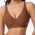 thumbnail image 3 of SPZTSX Women's Deep V Plunge Wireless Bra - Seamless No Underwire Push Up T-Shirt Bralette, 3 of 7