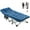 Blue with 2-Sided Mattress, variant on Slsy XL Folding Camping Cots with 3.3 inch 2 Sided Mattress, 75"* 28" Sleeping Cot Guest Bed, Folding Bed Cot with Carry Bag