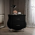 thumbnail image 2 of Baxton Studio Erin 2 Drawer Faux Leather Nightstand, 2 of 2