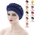thumbnail image 3 of Travelwant Women Turban Pre-Tied Bonnet Braid Turban African Head Wrap for Woman Cap Flower Braids Headdress Lightweight Twist Headwrap, 3 of 9