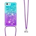 thumbnail image 3 of Funda para iPhone SE 2022/2020 Brillantina Líquida Divertida Reluciente y con Cristales en Movimiento Cuerpo Cruzado con Cordón Ajustable, 3 of 5