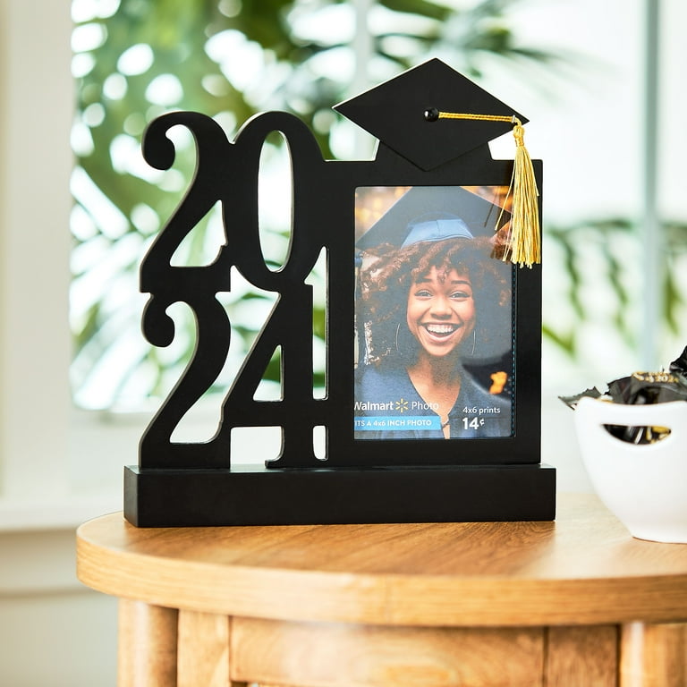 Graduation 4 x 6 2024 Black Picture Frame by Way To Celebrate Walmart