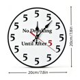 thumbnail image 3 of PONPRNGY Wooden Round Wall Clock Silent 7.8" Rustic Battery Operated Clock Home Decor for Living Room, Kitchen, Bedroom, and office, 3 of 6