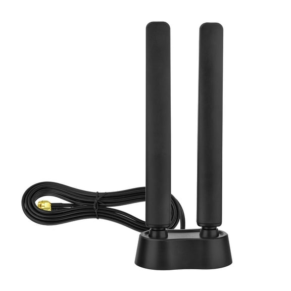 Eightwood WiFi 6E Tri-Band Antenna 6GHz 5GHz 2.4GHz Gaming WiFi Antenna Magnetic Base with 6.5ft Extension Cable for PC Desktop Computer PCIe Card WiFi Router