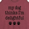 thumbnail image 3 of Instant Message - Dog Thinks I'm Delightful - Women's Racerback Tank Top, 3 of 6