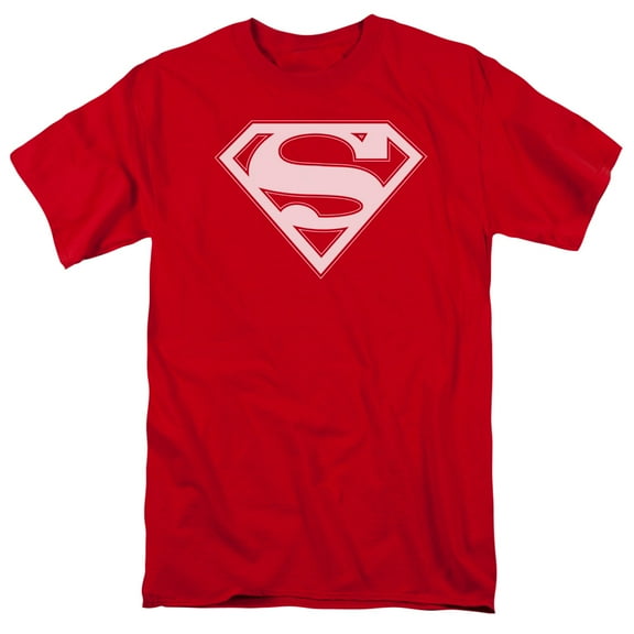 Superman Men's Red & White Shield T-shirt Small Red