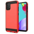 thumbnail image 5 of for Samsung Galaxy A72 5G Hybrid Rugged Brushed Metallic Design [Soft TPU + Hard PC] Dual Layer Shockproof Armor Impact Slim Cover ,Xpm Phone Case [Red], 5 of 8