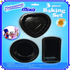 Entenmanns Minis 3 Piece Baking Set (3 mini pans, loaf pan, round pie pan, heart cake pan)