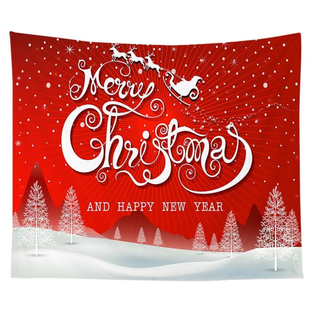Tapiz de pared de Navidad Decoración colgante de pared Muñeco de nieve Papá Noel Árbol de Navidad Elemento Impresión digital Tapiz Ropa de cama Tapiz Dormitorio Sala de estar Estilo Sailing Electrónica