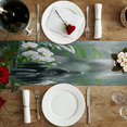 thumbnail image 4 of Tiveruda Table Runner Boho Table Runner Zen Garden Black Stone White Flower Bohemian Boho Outdoor Table Runner Decoration for Indoor Outdoor Home Dinner Party Wedding Decor 13 x 60 Inch, 4 of 9
