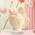 thumbnail image 2 of Leodye 1PCS Romantic Ceramic Tea Cup Ornament Exquisite Elegant Home Dining Valentine’s Day Lover Gift Mug - 5.91 in, 2 of 4