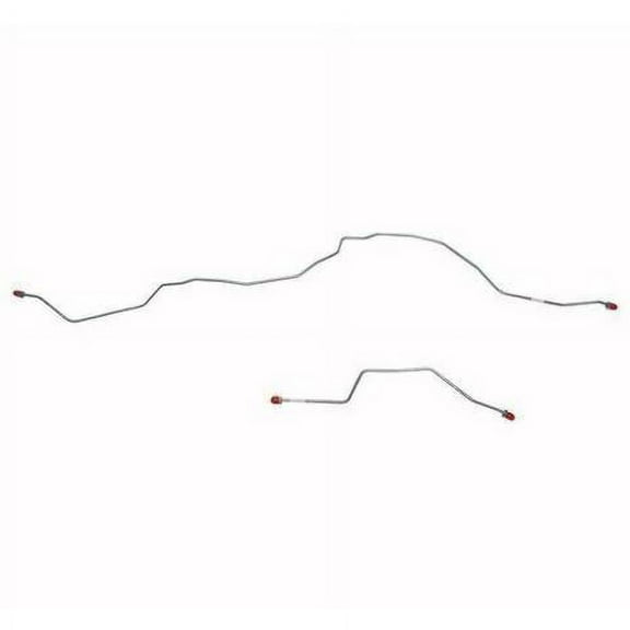 87-96 Ford F-150 Rear Axle Brake Line Set; Steel; Pickup Truck -TRA9141OM
