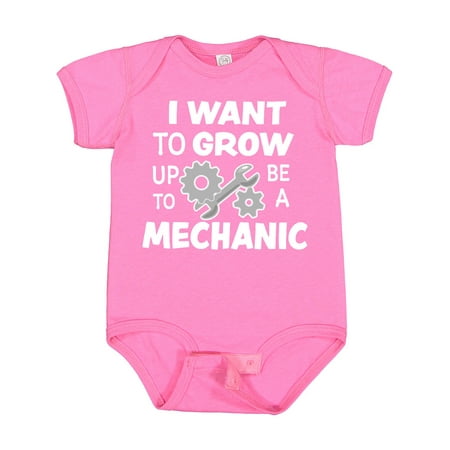 

Inktastic I Want to Grow Up to Be a Mechanic Gift Baby Boy or Baby Girl Bodysuit