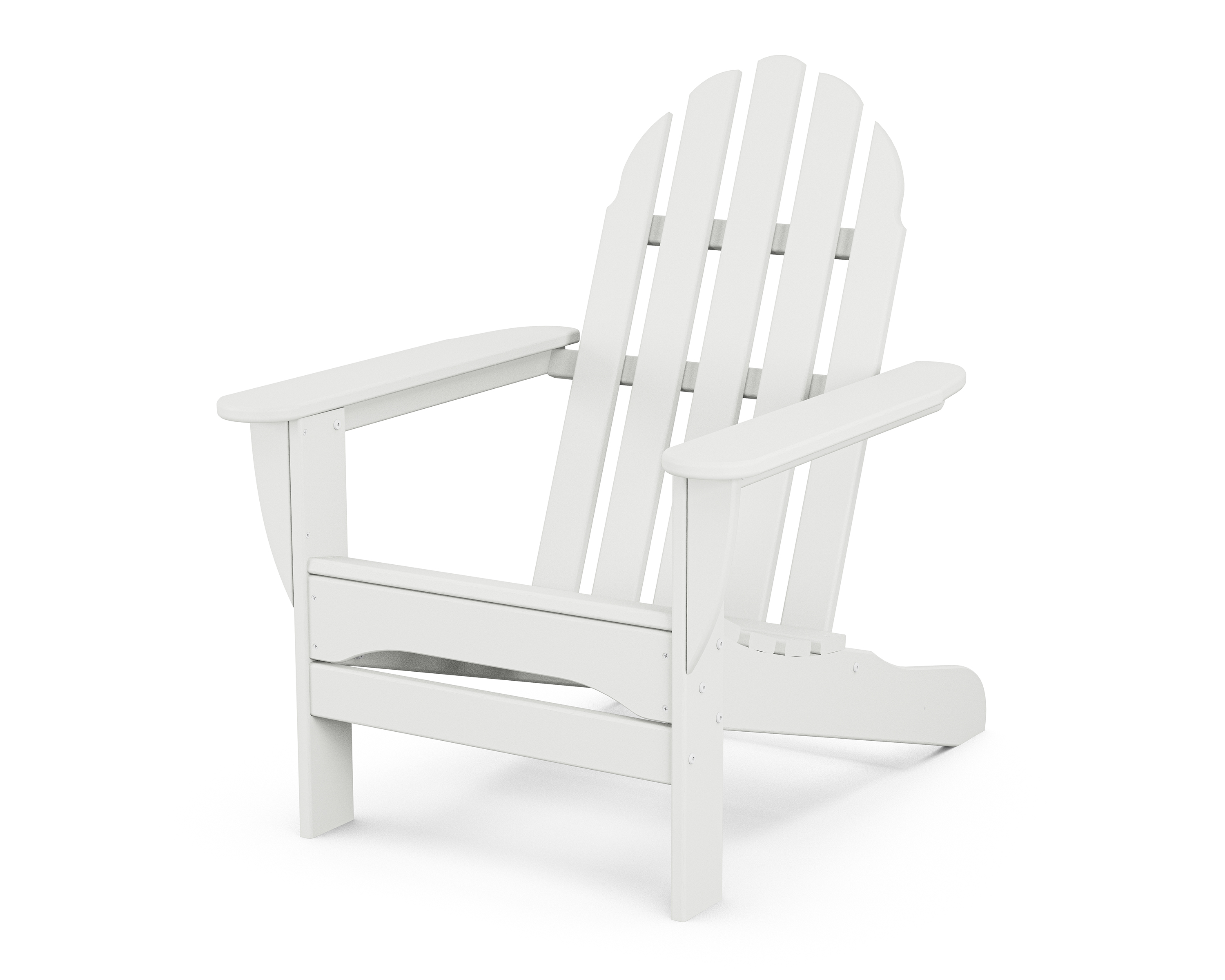 POLYWOOD Classic Adirondack 3-Piece Set with South Beach 18" Side Table in White - image 3 of 5