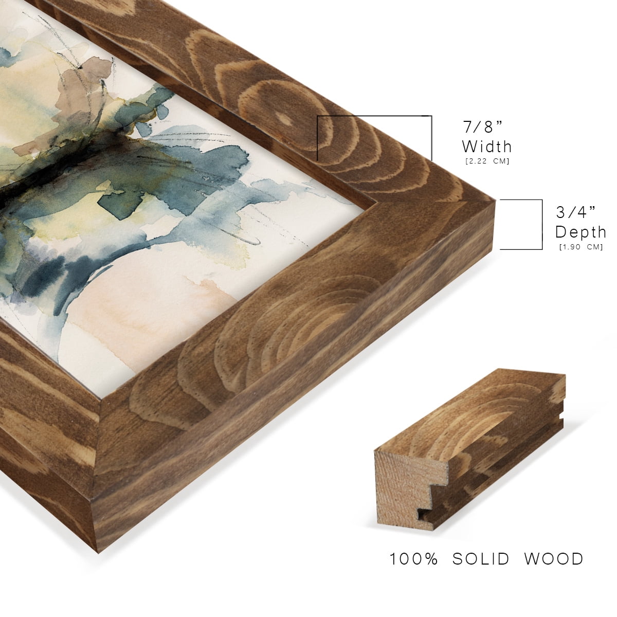 Winter Shoal II - Framed Print w/glass - Walnut
