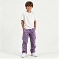thumbnail image 5 of yillto Boys Cargo Pant Elastic Waist Drawstring Straight Leg Loose Sweatpants with Pockets 5-15 Years, 5 of 7